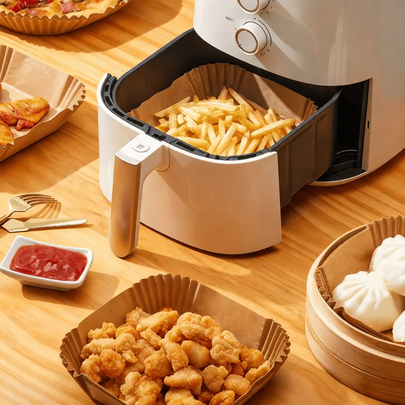 Forma Descartável Papel Airfryer Antiaderente Para Cozinha