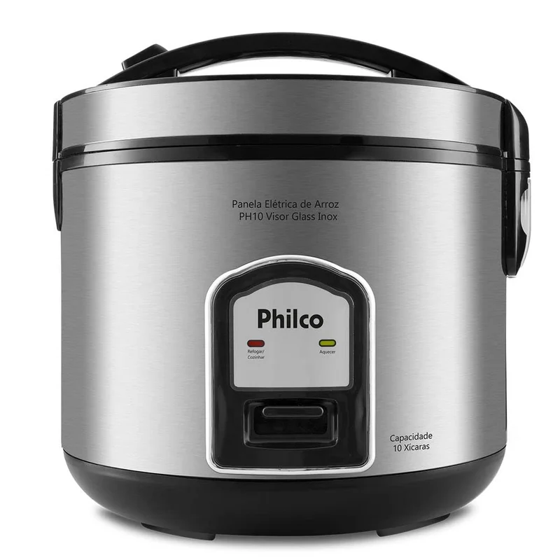 PANELA DE ARROZ PH10P VISOR GLASS INOX 127V