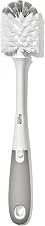 OXO Tot Escova de mamadeira com limpador de mamilo, cinza