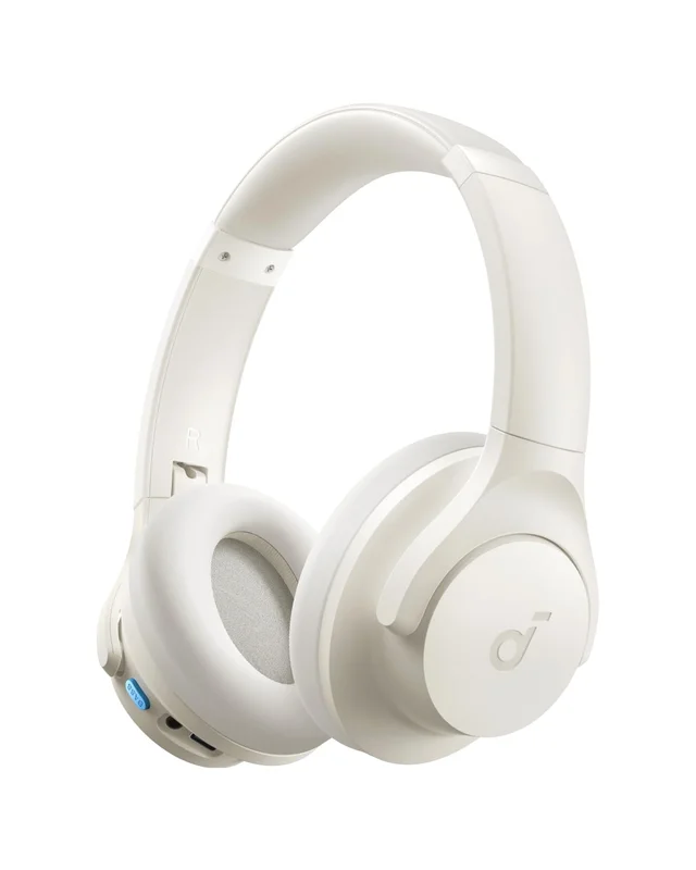 soundcore Q11i da Anker Fone De Ouvido Bluetooth 5.3, Fone Gamer, Headphone Bluetooth Over-Ear, Graves Profundos, 60H Autonomia, Hi-Res Áudio, Almofadas Removíveis, Conexão Multiponto, Branco