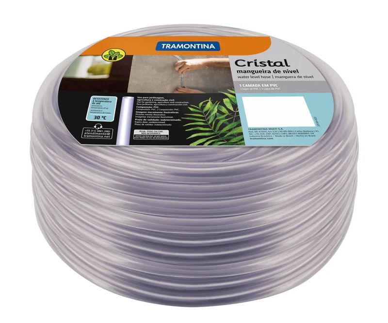TRAMONTINA MANGUEIRA EM PVC CRISTAL PARA JARDIM, ESPESSURA DE 1,5MM E 50 METROS DE COMPRIMENTO