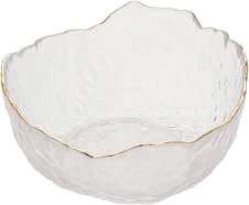 WOLFF - Bowl de Cristal Martelado com Borda Dourada Taj 720ml