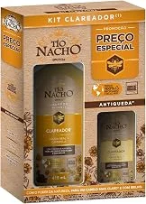 Tío Nacho Kit Shampoo + Condicionador Clareador Antiqueda Natural com Camomila e Geleia Real para Cabelos Claros ou com Mechas – Brilho e Clareamento Natural (Shampoo 415ml + Condicionador 200ml)