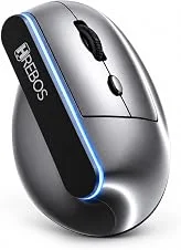 Mouse Vertical Ergonomico Bluetooth Sem Fio Recarregavel 6 Botoes 1600Dpi