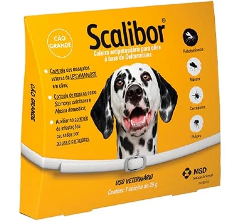 Scalibor® 25g - Coleira Antiparasitária contra mosquitos vetores da Leishmaniose - Cães porte grande 65cm - MSD Saúde Anima…
