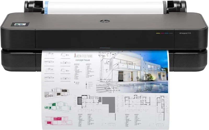 Impressora Plotter Hp Designjet T210 24", Colorida, Wi-fi, Usb, Preto - 8ag32d