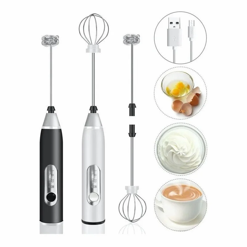 Batedor Misturador Mixer Elétrico para Bebidas Leite Café Clara de Ovo 2 em 1 MAIS