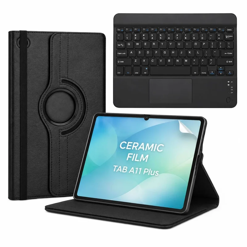 Kit Completo Capa Para Tab Samsung A11+/A9+ Plus de 11 Polegadas +Película +Teclado TrackPad