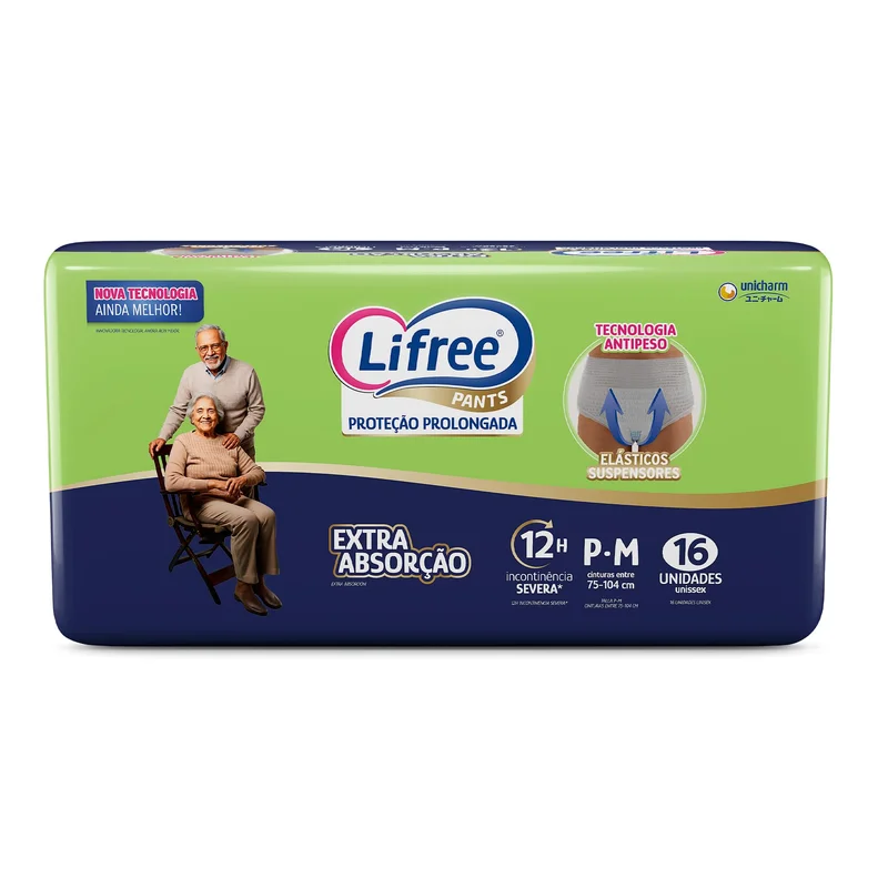LIFREE FRALDA CALÇA EXTRA ABSORÇÃO JUMBO P/M16