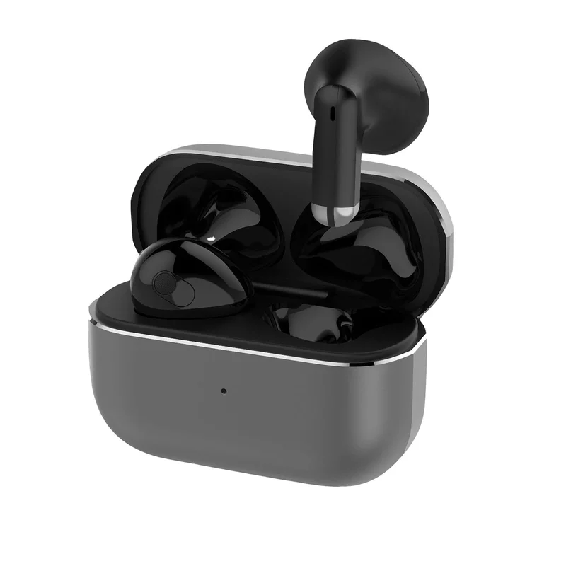 H'MASTON Fone De Ouvido Sem Fio Tws Fone Bluetooth 5.3 com Microfone Caixa de metal Liga De Zinco Tipo-C Cancelamento de Ruidos Rs-13 (Preto)