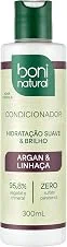 BONI NATURAL - Condicionador Vegano e Natural, Argan e Linhaça, Cabelos Macios e Saudáveis, 300ml