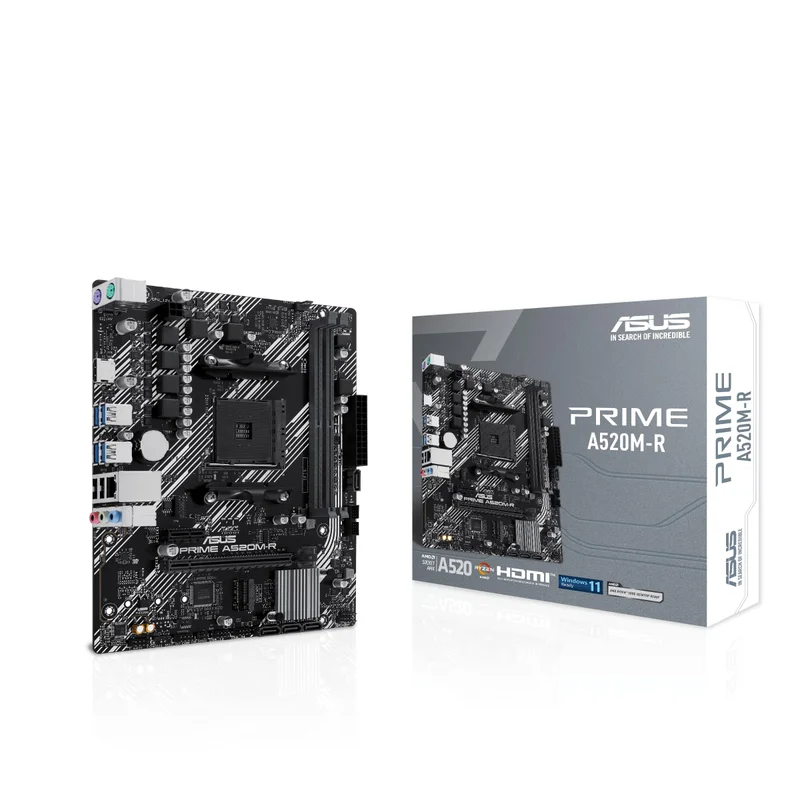 Asus PRIME A520M-R Placa Mãe AM4 DDR4 HDMI M.2 USB 3.2