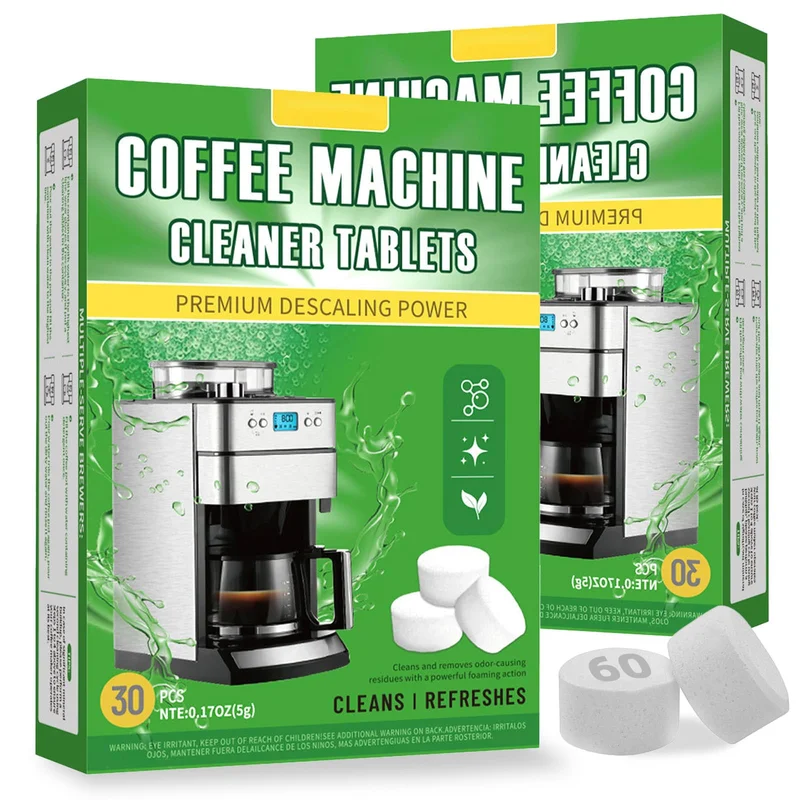 Conjunto 60 Descalcificantes Cafeteira, Descalcificante para Dolce Gusto, Descalcificante para Nespresso, Limpador para Maquina de Café Expresso, Compatíveis com Cafeteira Tres Oster Saeco Phillips