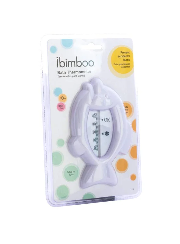 Termometro Banheira Peixe, Ibimboo, Branco, Pequeno