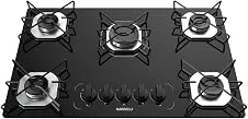 Cooktop Nardelli Ori 5 Bocas Mesa de Vidro Preto Bivolt