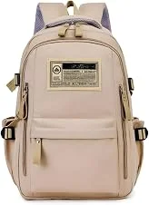 Mochila Feminina Masculina para Notebook, Trabalho e Viagem (Bege)