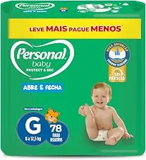Fralda Personal Baby Protect & Sec Grande Promo - 78 Unidades