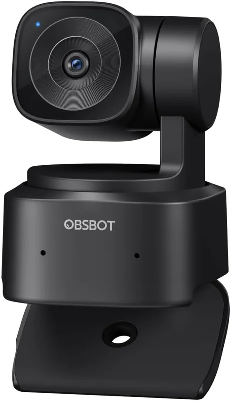 Webcam Tiny SE minúscula com 100 FPS, rastreamento de IA, predefinições personalizadas, controle de gestos e modo de beleza, compatível com software/hardware de transmissão ao vivo