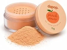 Pó Solto Ultrafino Peach Power, Pó Facial, Acabamento Natural e Mate, Selar Maquiagem, Durável, Pele de Pêssego - 15g