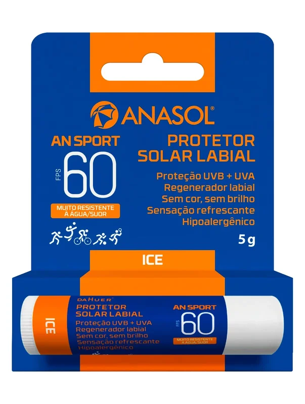 Protetor Solar Labial AN Sport FPS 60 5g - Anasol
