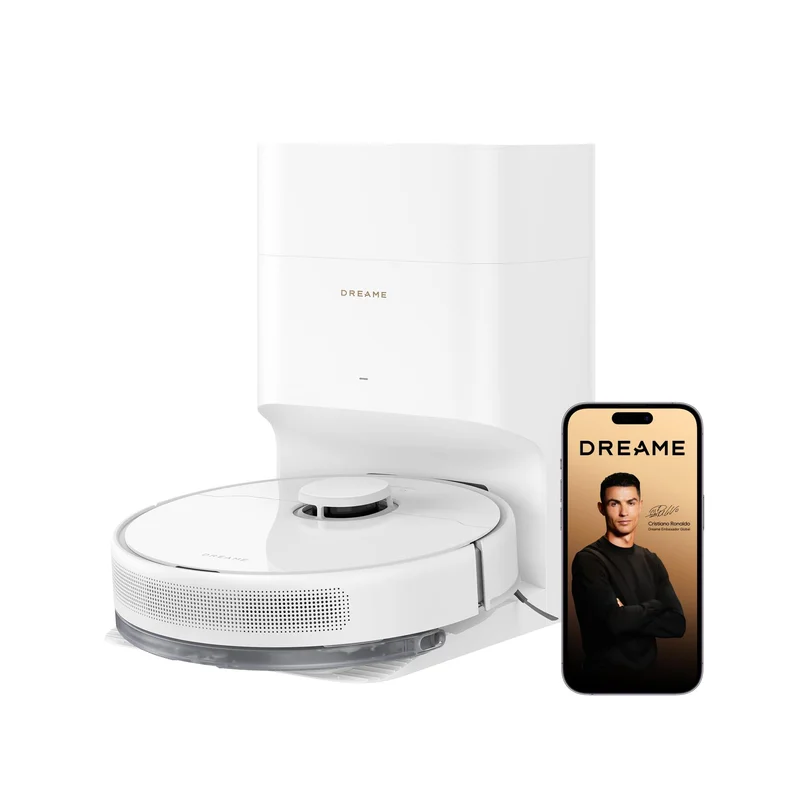 DREAME D15 Plus Robô Aspirador e Passa Pano com Autoesvaziamento, Sucção 13.000 Pa, Limpeza de Carpetes, Desvio de Obstáculos, Antienrosco, Limpeza para Pets, Bateria Longa, Compatível com Alexa, 127V