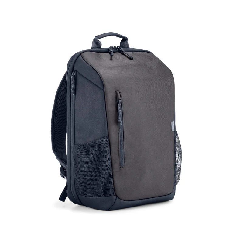 Mochila HP Travel - para Notebook de até 15,6 Polegadas, Multi-compartimentos, Expansível até 21L, com Alças Acolchoadas, Exterior Feito de Materiais Reciclados, Cinza (6B8U6AA)