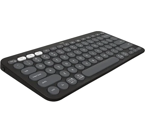 Teclado sem fio Logitech Pebble Keys 2 K380s com Conexão Bluetooth Easy-Switch e Pilha Inclusa - Compatível com PC, Mac, Ch…