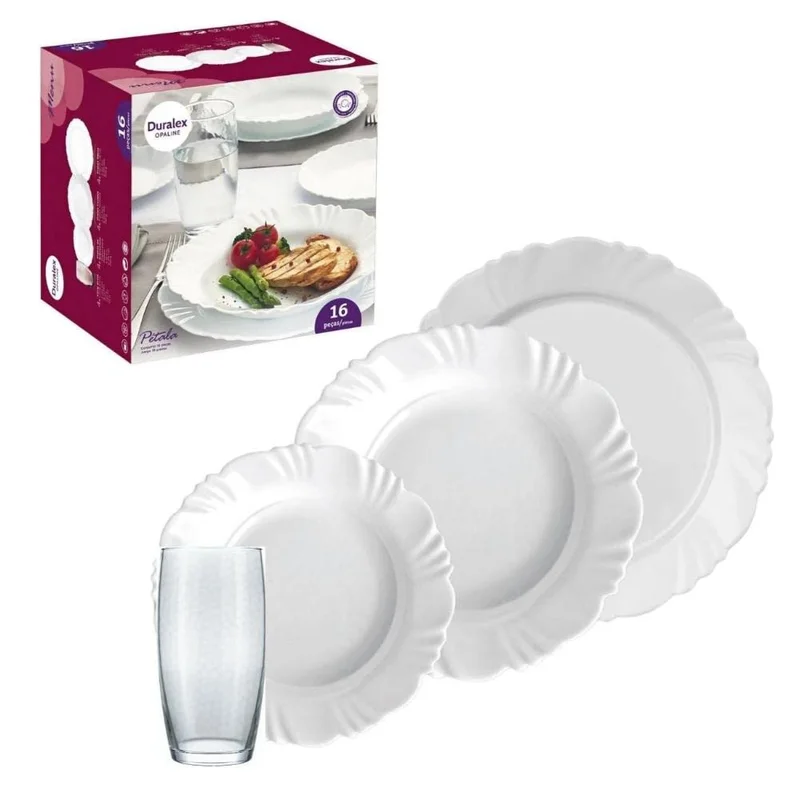 Aparelho de Jantar Duralex Opaline Pétala 16pcs - Nadir 1842