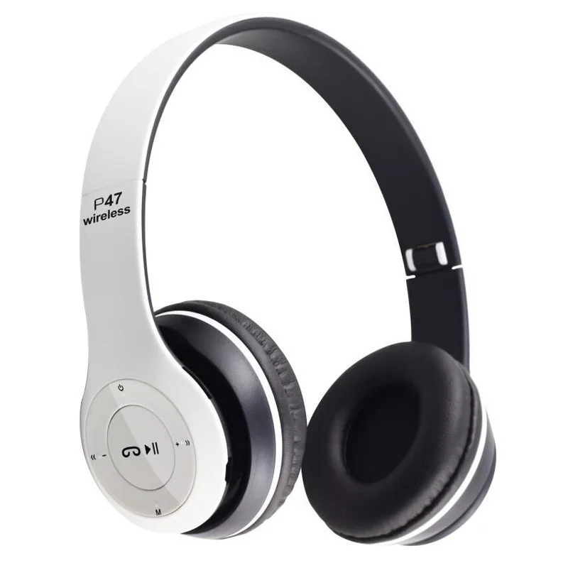 Fone P47 Bluetooth 5.0 Sem Fio | Estéreo Premium com Microfone para Celular, Escola e Gamer