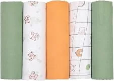 Fralda Soft Premium Papi Baby C/Bainha 78Cm X 78Cm 05 Unidades