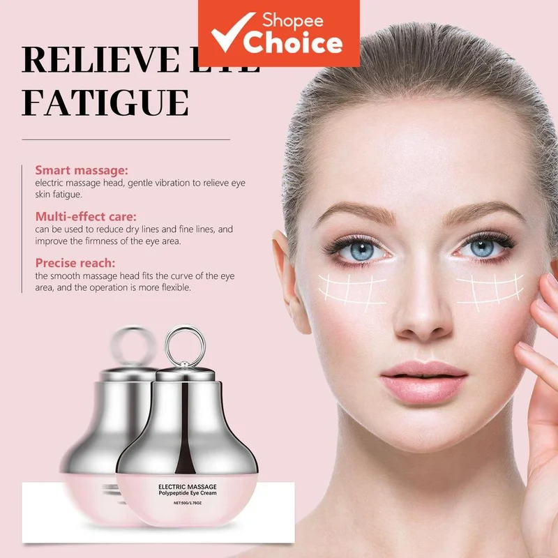 Creme para os Olhos Elétrico de Massagem Polipeptídeo Hidratante Textura Leve Cuidados Diários com Design Suave Deixa a
