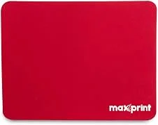 Maxprint Base para Mouse Mini – Vermelha – Revestimento em Tecido – Base Antiderrapante – Ideal para Escritório e Notebook