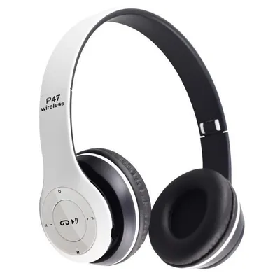 Fone P47 Bluetooth 5.0 Sem Fio | Estéreo Premium com Microfone para Celular, Escola e Gamer