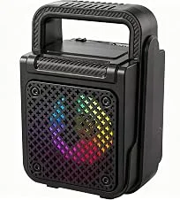 Sing-e Caixa de Som Bluetooth com Grave Forte, Som Estéreo TWS, RGB Luz, Bateria de Longa Duração e Entradas USB/TF/AUX - Impermeável para Festa, Praia e Churrasco (1372)