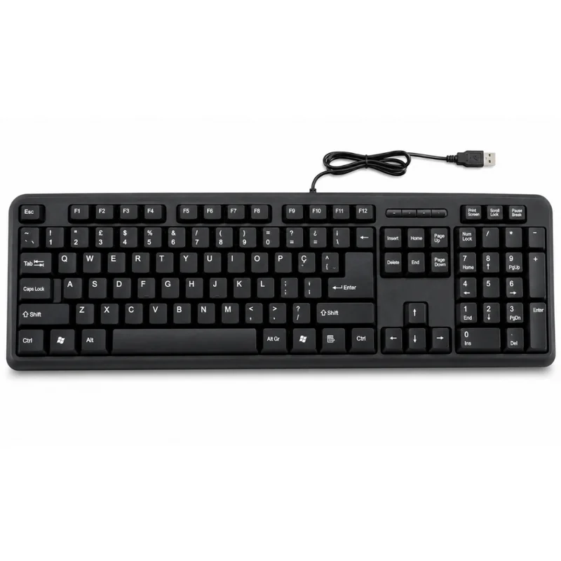 Teclado Usb Padrão ABNT2 Brasileiro Super Macio Notebook Pc Computador