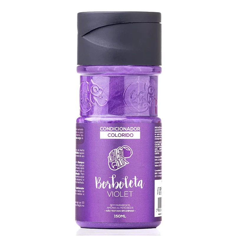 Kamaleão Color - Condicionador Colorido - Coloração Semi-Permanente - Baixa Carga de Pigmentação Para Manutenção de Cabelos Coloridos - Violet - 150 ml