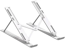Suporte de Mesa Portátil para Notebook/Laptop de 10" a 17,3", 10 Níveis de Regulagem, Dobrável, Inclui Bolsa de Transporte, Branco, NTB8520W, ELG