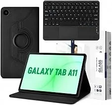 Kit Completo Capa Para Tab Samsung A11 8,7" Polegadas +Película +Teclado TrackPad