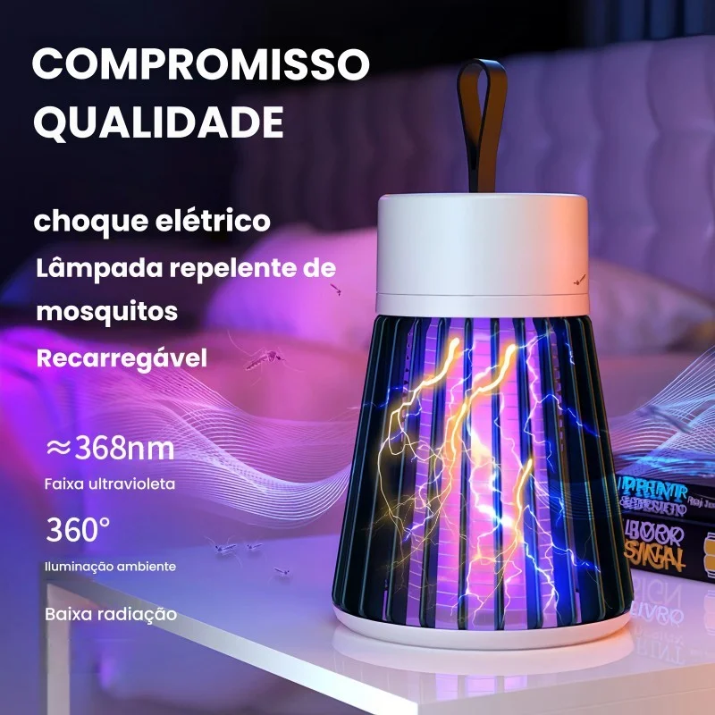 Luminária Anti- Mosquito Repelente Elétrico Lâmpada U.V Armadilha Para Insetos Direto USB