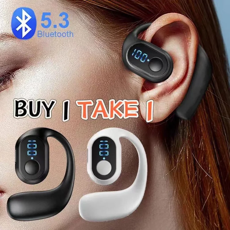 Compre 1 E Ganhe 1 Fone De Ouvido Sem Fio Bluetooth Único À Prova D'água Fones Bateria Longa Escritório Negócios Com Mic