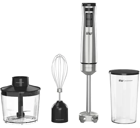 WAP Mixer Elétrico 3 em 1 com Processador, Miniprocessador e Batedor de Clara em Inox Prosdócimo WM1 1000W 220V