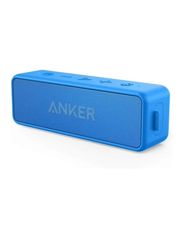 Anker soundcore 2 Caixa de Som Bluetooth Portátil com 12W de Som Estéreo, Bluetooth 5, BassUp, à Prova d'Água IPX7, 24 Horas de Reprodução, Emparelhamento Estéreo Sem Fio, Ideal para Casa e Viagens