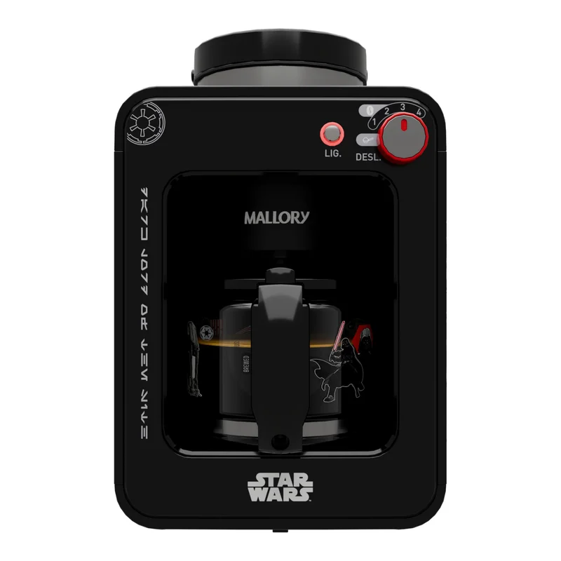 Cafeteira Elétrica Mallory Darth Brew Star Wars 127V - Com Moedor de Grãos – Edição Limitada Numerada