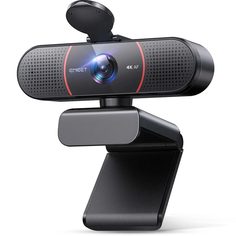 Webcam EMEET C960 4K, Sensor Sony UHD, Foco Automático PDAF, Microfones Duplos, Correção de Luz, FOV 73°, Capa de Privacidade