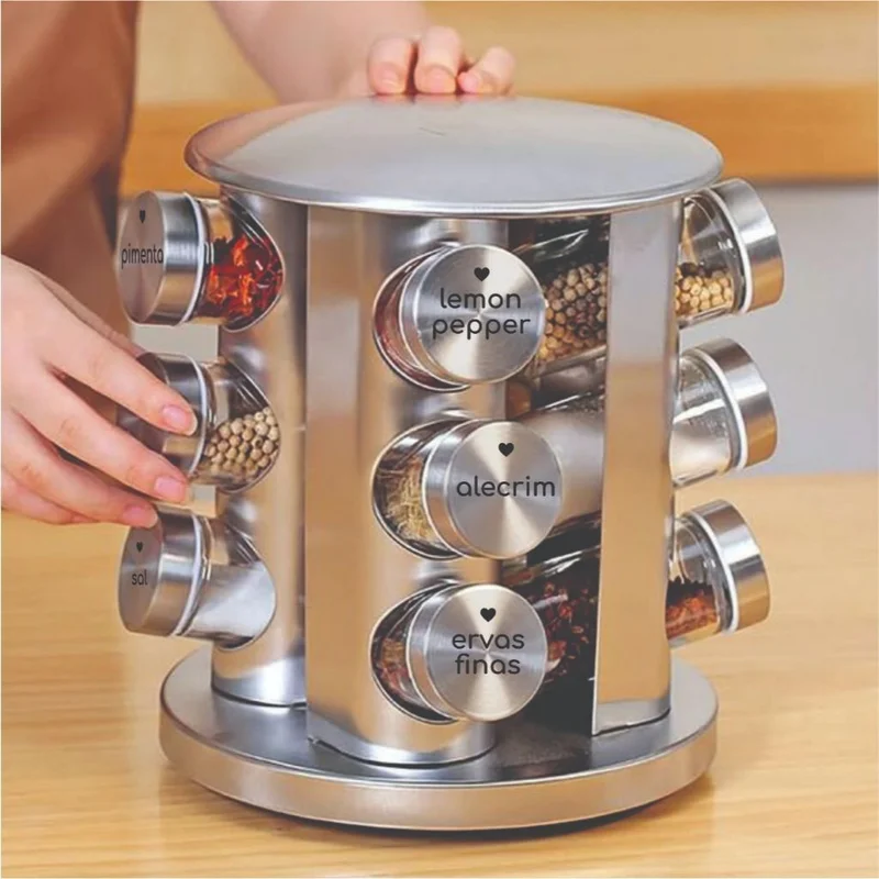 Kit 36 Adesivos Etiquetas Adesiva para Potes de Temperos | Potes de Vidro, Plástico, Cozinha