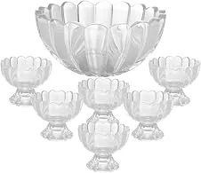 WOLFF - Conjunto 7 Peças Bowl com 6 Taças para Sobremesa Geneva 1,1L/125ml