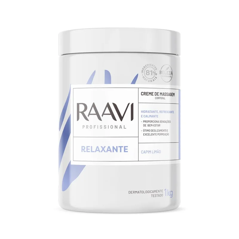 Creme de Massagem Corporal Relaxante Raavi 1kg