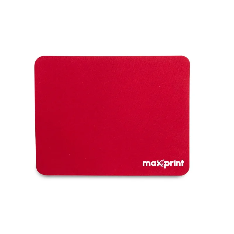 Maxprint Base para Mouse Mini – Vermelha – Revestimento em Tecido – Base Antiderrapante – Ideal para Escritório e Notebook