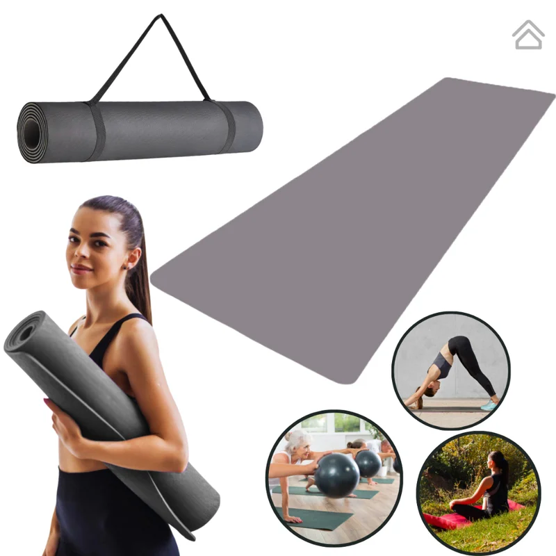 Tapete Yoga Mat Colchonete Tatame 1,70mx55cmx5mm Exercício em Casa