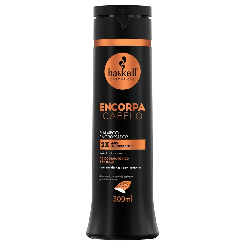Shampoo Encorpa Cabelo 300 ml, Haskell, Preto
